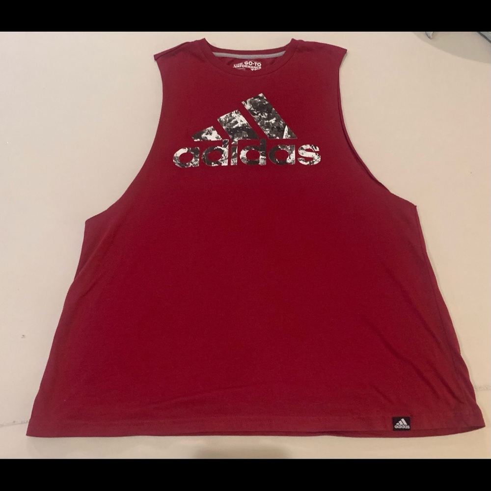 Maroon adidas workout tank. Size large